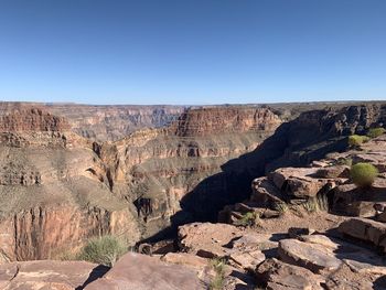 Scenic view of landscape against clear sky