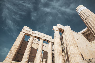 Low angle view of historical building against sky