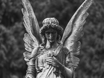 Close-up of angel statue