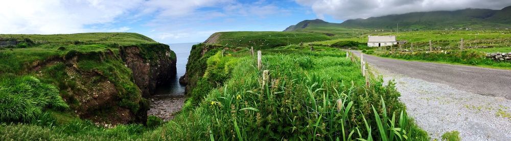 Panoramic view of mountains amidst brandon creek