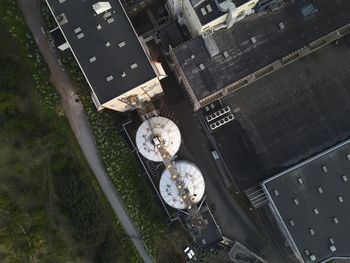 High angle view of industrial buildings