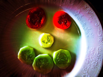 High angle view of tomatoes