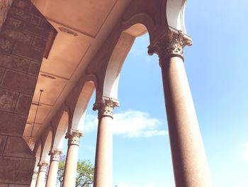 Low angle view of historical building against sky