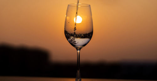 Close-up of wineglass