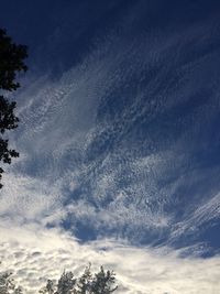 Low angle view of cloudy sky