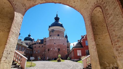 Low angle view of historic building