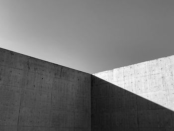 Low angle view of building against clear sky