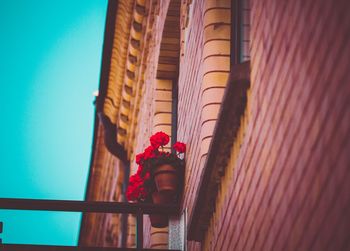 Low angle view of building against clear sky