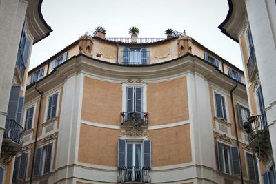 Low angle view of building against clear sky