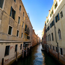 Canal amidst buildings in city