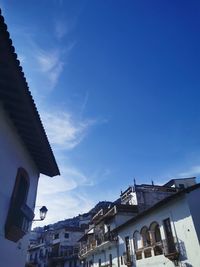 Low angle view of buildings in city