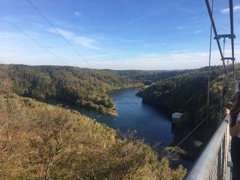 Scenic view of river against sky