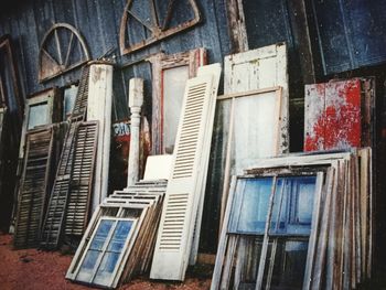 Close-up of building with windows