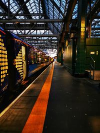 View of railroad station platform