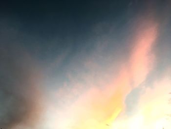 Low angle view of sky during sunset