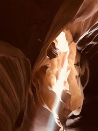 Low angle view of rock formation