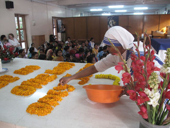 Group of people on table