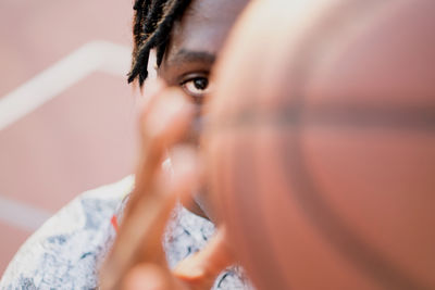 Close-up portrait of teenage girl