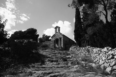 Low angle view of church against sky