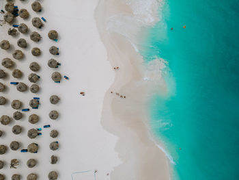 High angle view of beach