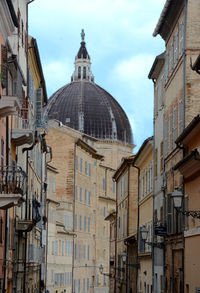 Low angle view of buildings in city