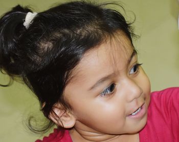 Close-up portrait of cute girl