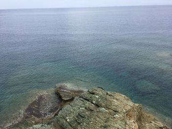 High angle view of sea against sky