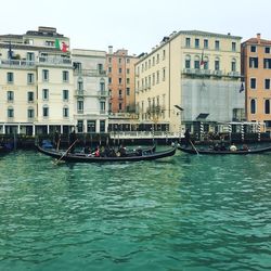 View of boats in canal