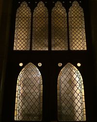 Low angle view of window in building