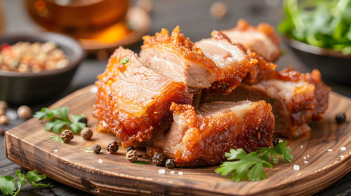 Close-up of food on table