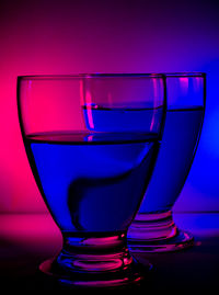 Close-up of drinking glass on table