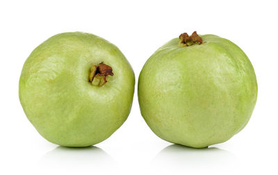 Close-up of apple against white background