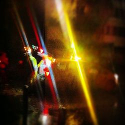 Light trails at night