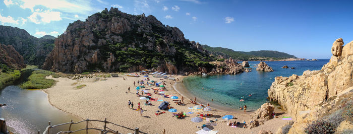 Panoramic view of beach