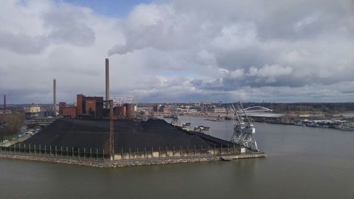 Panoramic view of city against sky