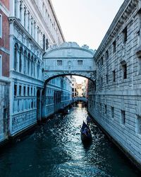 View of canal along buildings