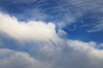 Low angle view of clouds in sky