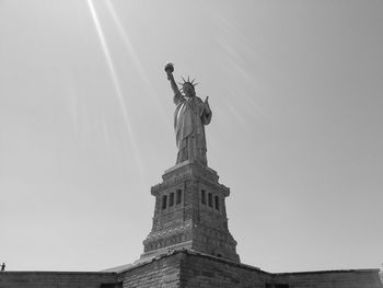 Low angle view of statue