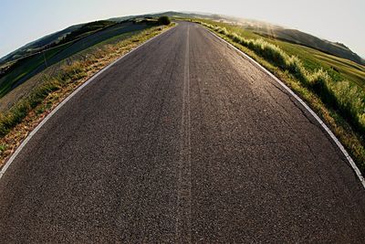 Road passing through landscape