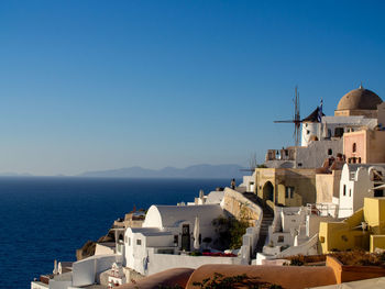 Oia in santoroni at the of the afternoon