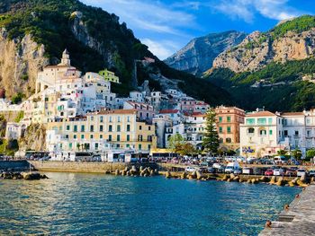 View of town by sea