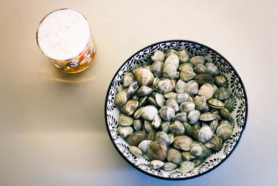 High angle view of food in bowl
