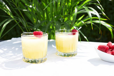 Close-up of drink on table