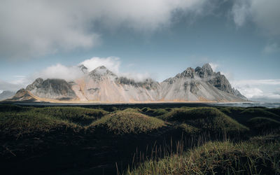 Panoramic view of vestrahorn, iceland