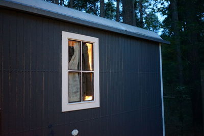 Low angle view of window on building