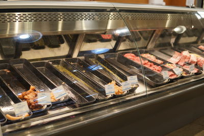 High angle view of food in store