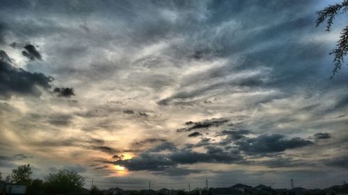 Low angle view of cloudy sky