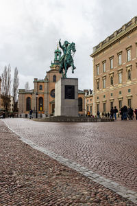 Statue in city