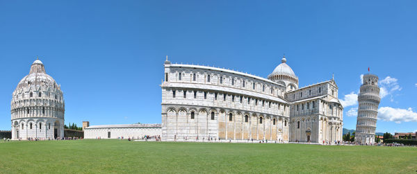 View of historical building against blue sky