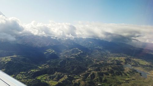 Aerial view of landscape against sky